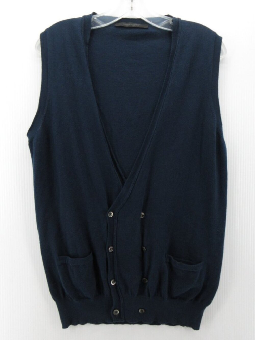 Messagerie Sweater Medium Vest Cardigan Double Breasted Pockets Italy